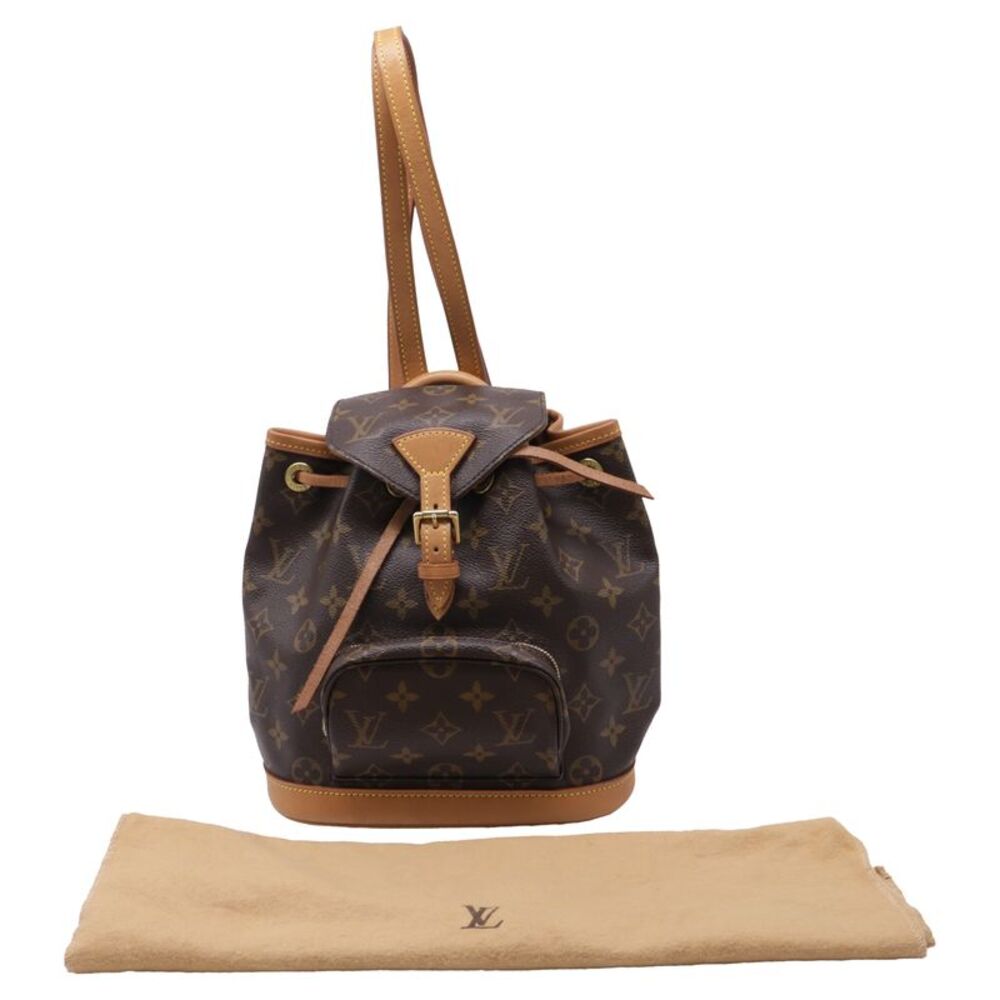 Louis Vuitton Montsouris Mini Backpack in Brown Coated Canvas - Picture 5 of 12
